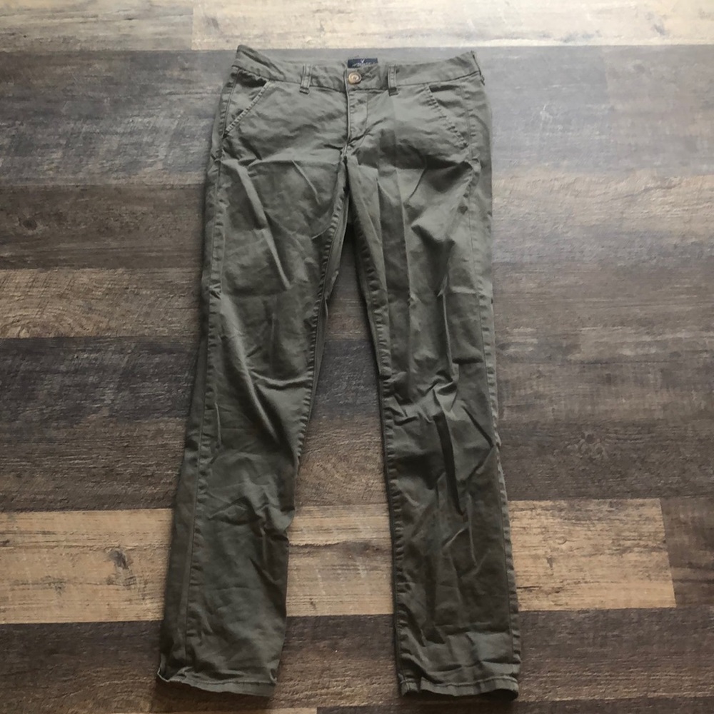 American Eagle Outfitters Olive Utility Straight Pants